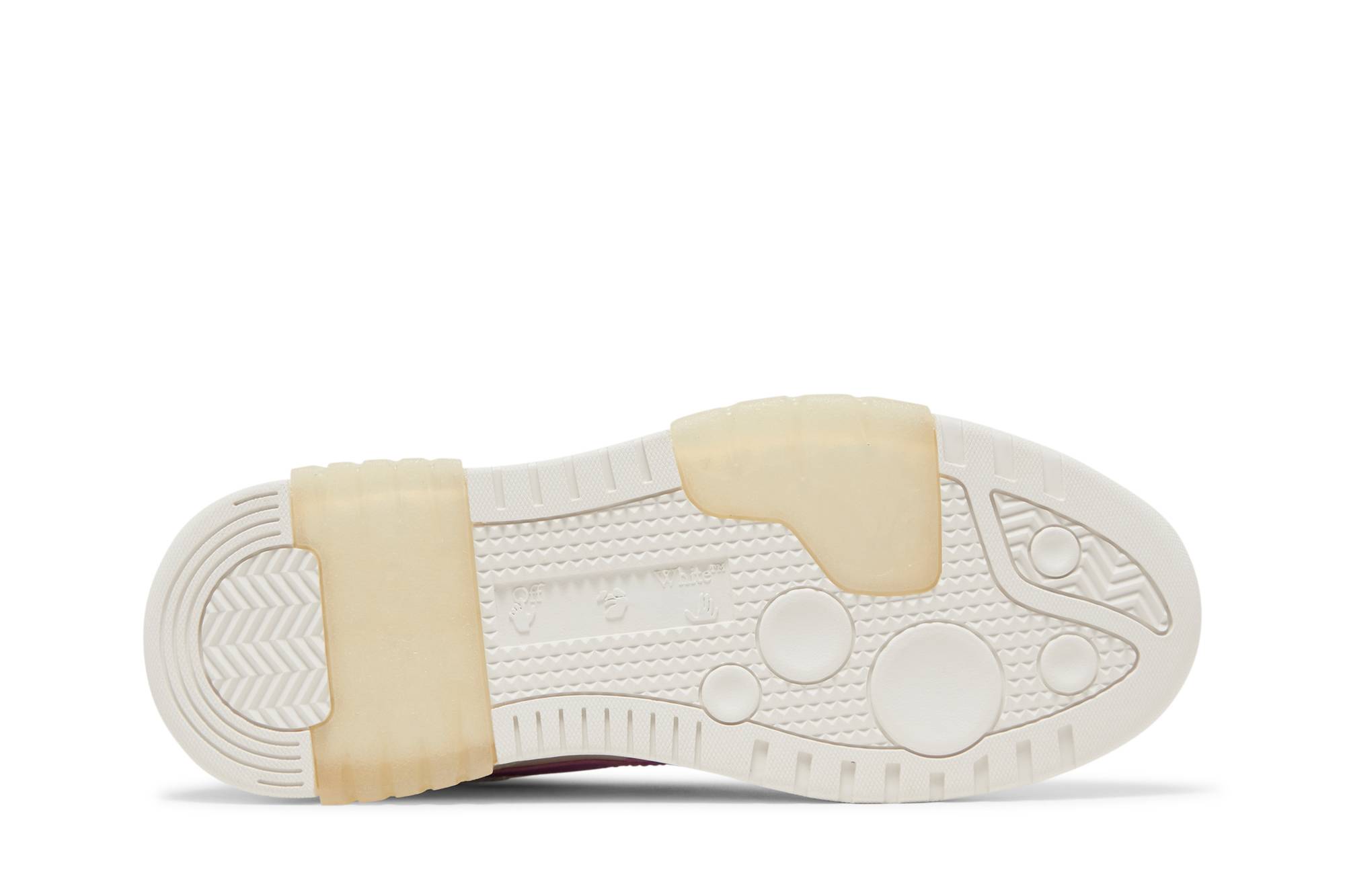 Shop OFF-WHITE Out Of Office 皮革 低筒繫帶 時尚板鞋 女款 白紫