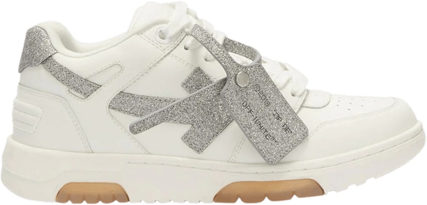 Off white top sparkly shoes