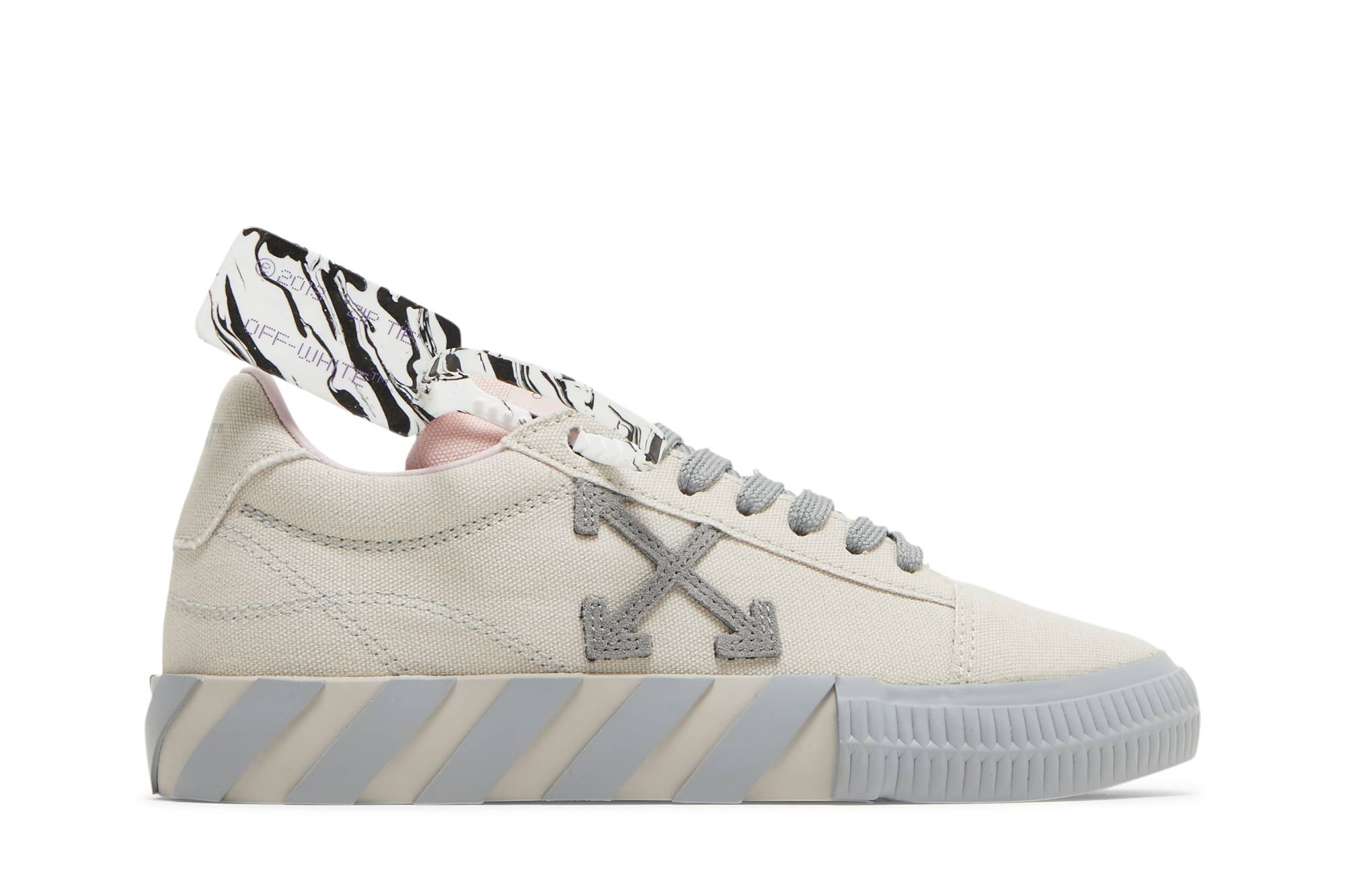 Buy (W) オフホワイト バルカンスニーカー ベージュグレー OWIA178S21FAB0016109