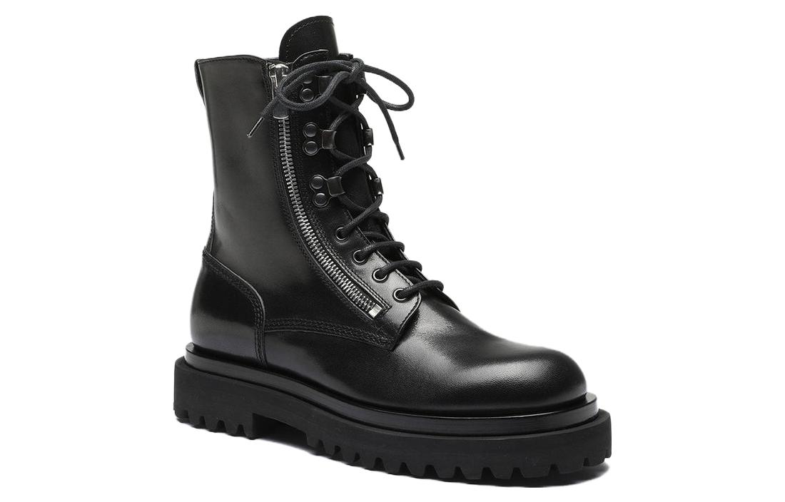 Order (W) 오피치네 크리에이티브 블랙 짚 부츠 (Officine Creative 블랙 짚 부츠) OCDULTA003FIOL51000