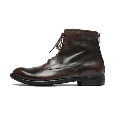 (W) Officine Creative Ankle Boot 'Brown Leather Round Toe'