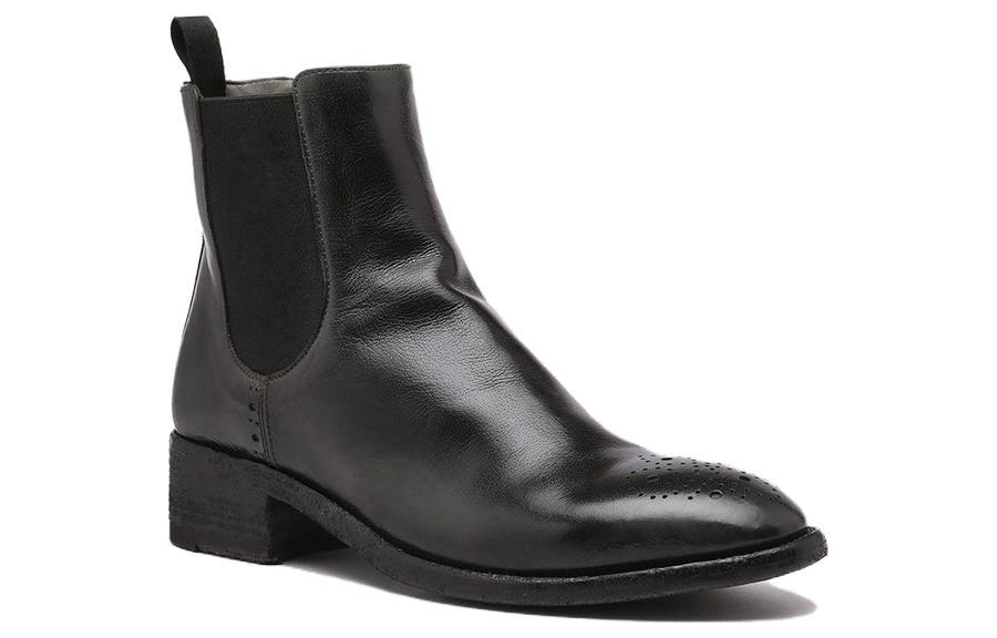 Order (W) 오피치네 크리에이티브 블랙 레더 첼시 부츠 OCDSELI002IGN18M591