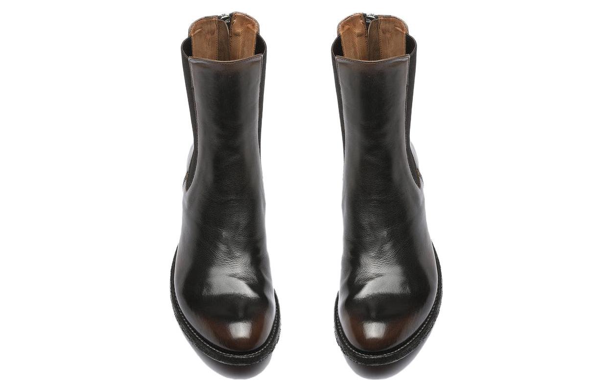 Lookbook Officine Creative 皮革 圓頭平跟 短筒 切爾西靴 女款 黑色