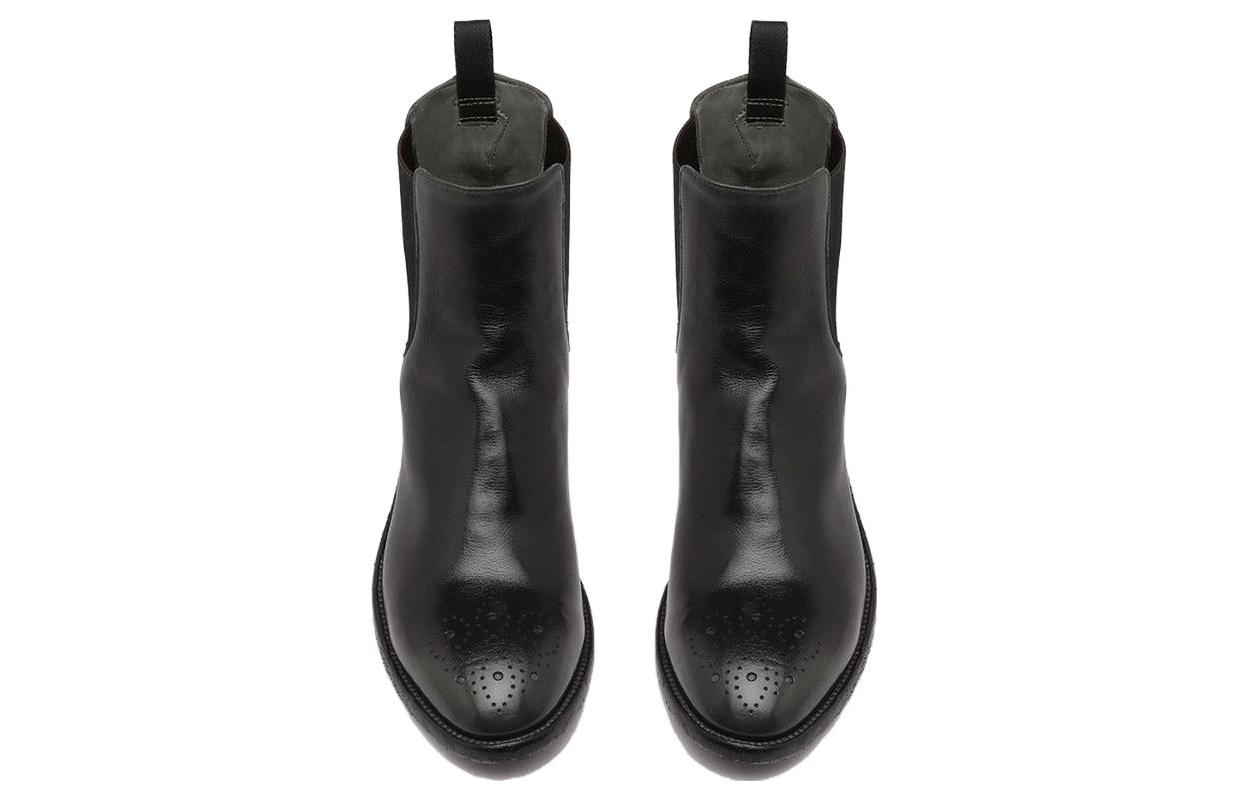 Lookbook (W) 오피치네 크리에이티브 블랙 레더 첼시 부츠 OCDSELI002IGN18M591