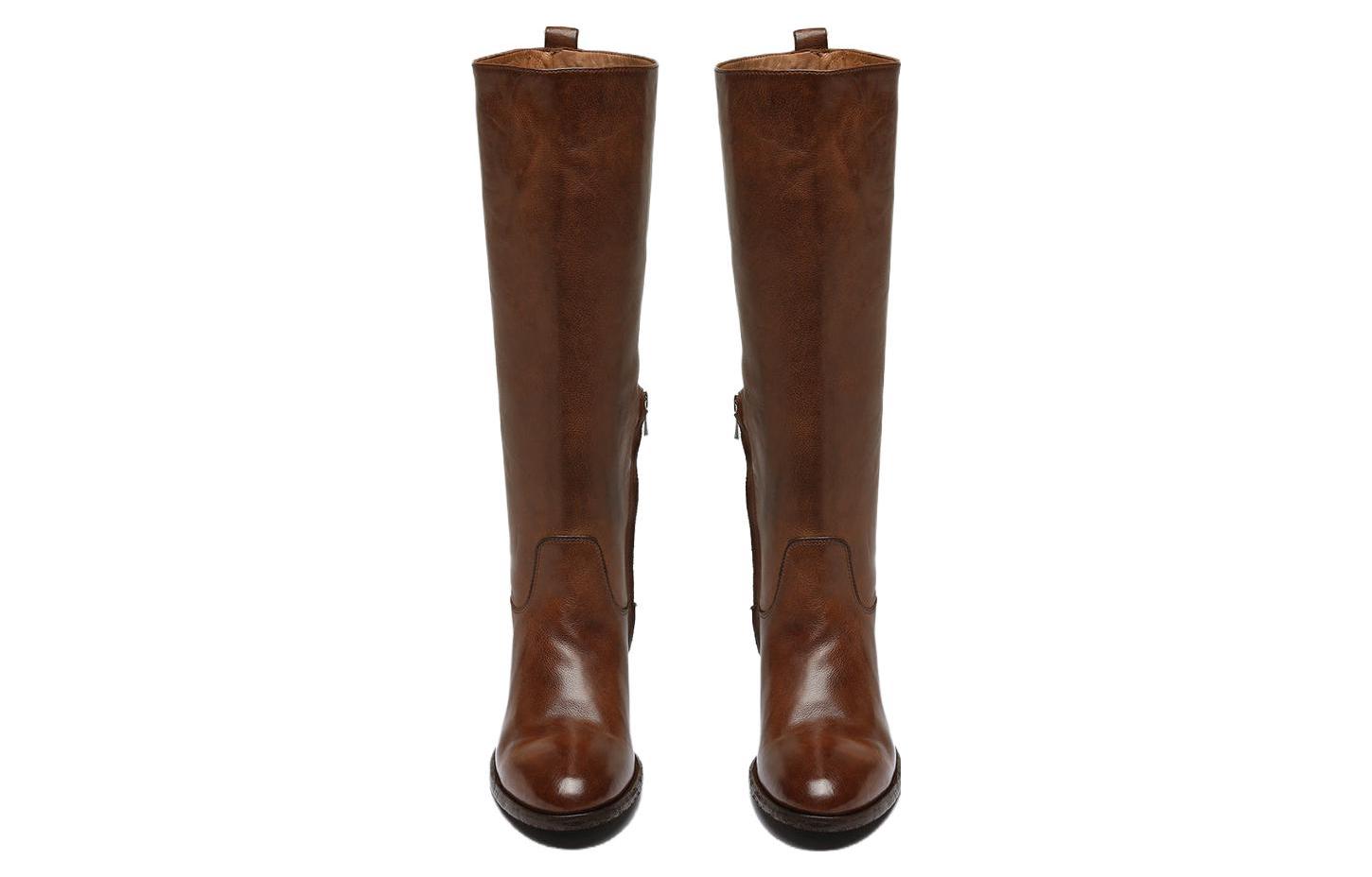 Shop (W) Officine Creative Denner High-Top 'Kulit Coklat' OCDDENN116IGNISH223