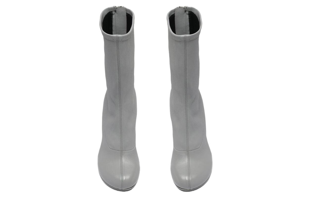 (W) Officine Creative Esther 'Grey Zip Round-Toe Heeled Ankle Boot' 圖 3
