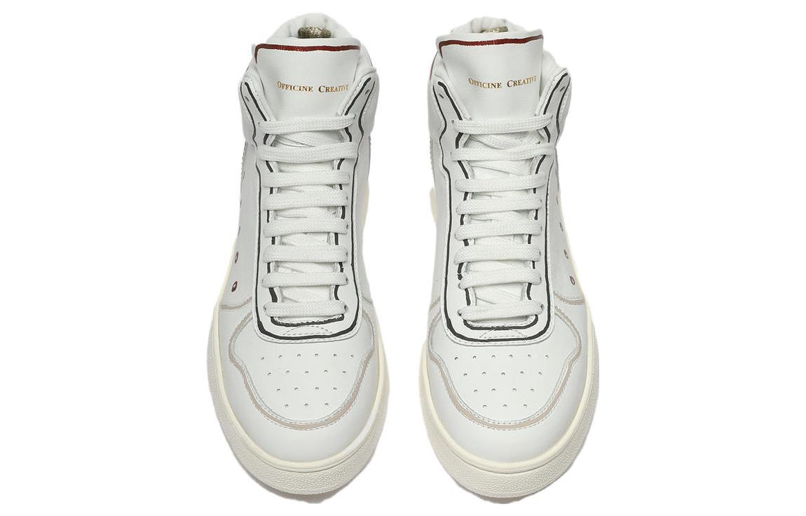 Shop (Women) Officine Creative High-Top Sneaker 'White Leather' OCDXLMO113FLO24U514