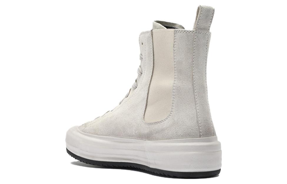 Shop Officine Creative 绒面革系帶圓頭時尚高幫板鞋 女款 灰色