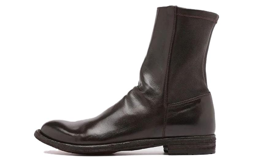 (Women) Officine Creative Leather Ankle Boots 'Avant-Garde Brown' OCDLEXI135IGNI2D215