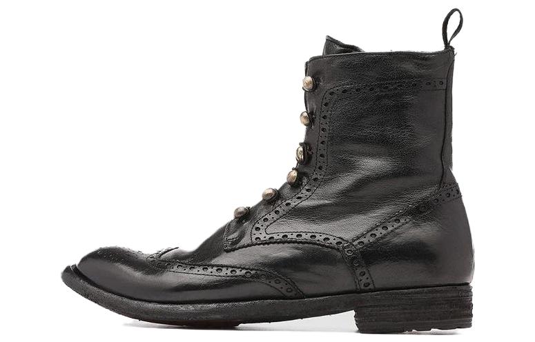 (Women) Officine Creative Leather Ankle Boots 'Black Round Toe' OCDLEXI131IGNIS1000