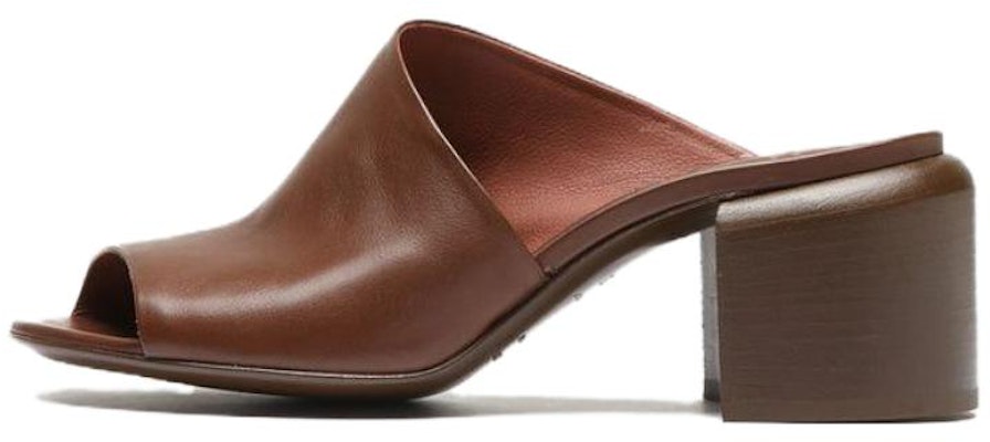 (Women) Officine Creative Leather High-Heel Slide 'Brown Comfort' OCDETHE007BUNAPG202 Buy (Women) Officine Creative Leather High-Heel Slide 'Brown Comfort' OCDETHE007BUNAPG202