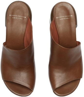 (Women) Officine Creative Leather High-Heel Slide 'Brown Comfort' OCDETHE007BUNAPG202 Shop (Women) Officine Creative Leather High-Heel Slide 'Brown Comfort' OCDETHE007BUNAPG202
