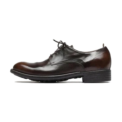 (W) Officine Creative Leather Lace-Up Round-Toe 'Deep Brown'