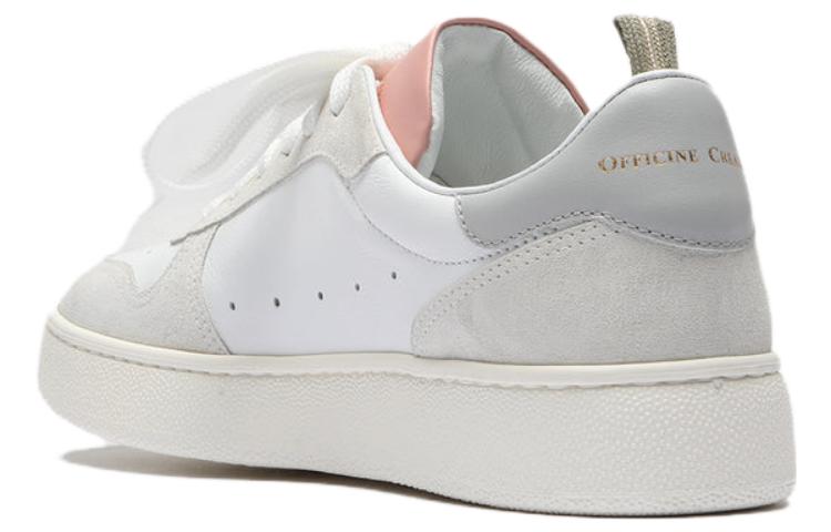 Shop Officine Creative 皮革 系帶圓頭時尚 低幫 板鞋 女款 灰白粉