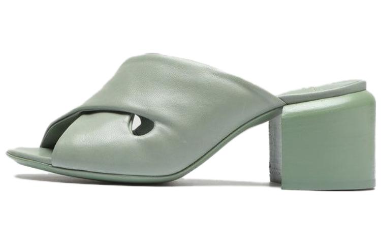 (Women) Officine Creative Leather Mules 'Green Comfort' OCDETHE012GUANT3040