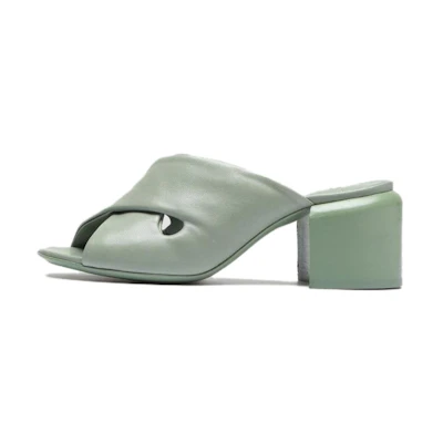 (W) Officine Creative Leather Mules 'Green CMFT'