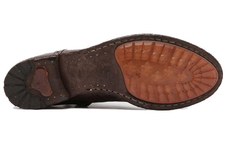 (W) Officine Creative Leather Round Toe Ankle Boot 'Brown' 圖 4
