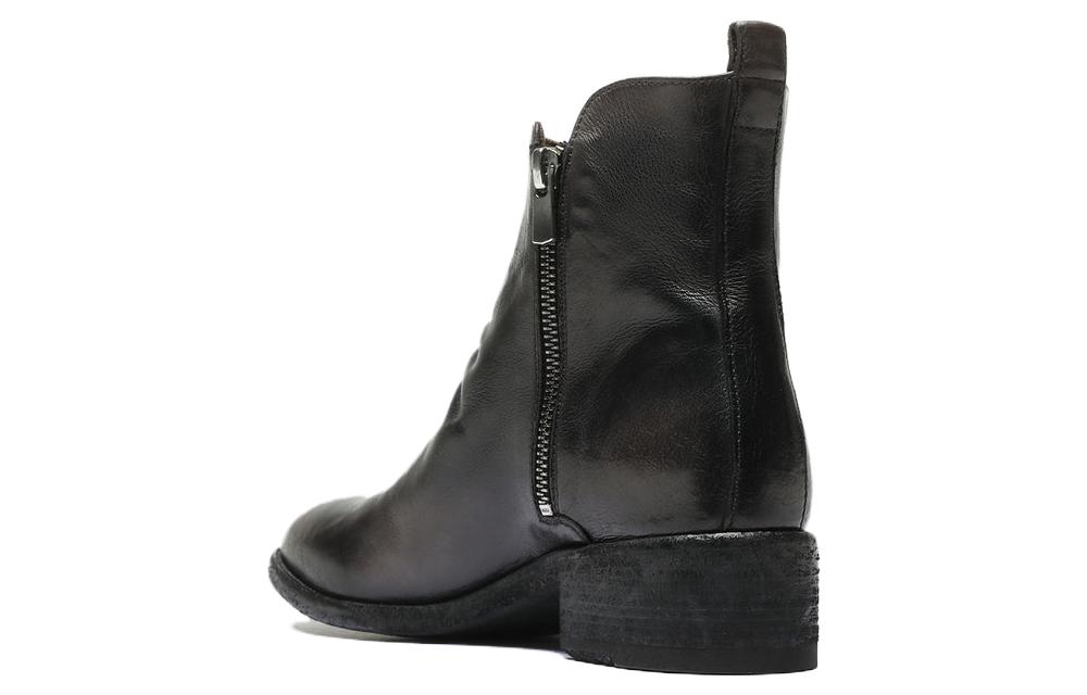 (W) Officine Creative Leather Zip Ankle Boots 'Black' 圖 3