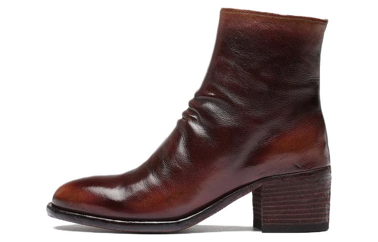 (Women) Officine Creative Leather Zip Round-Toe Boot 'Burgundy Fashion' OCDDENN101IGN18TABO