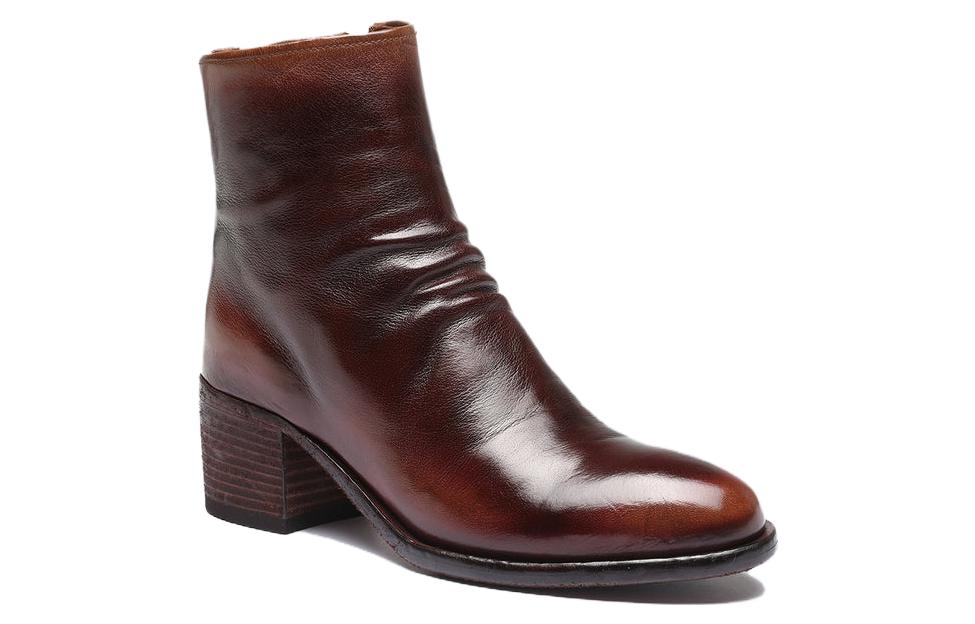 Order (Women) Officine Creative Leather Zip Round-Toe Boot 'Burgundy Fashion' OCDDENN101IGN18TABO