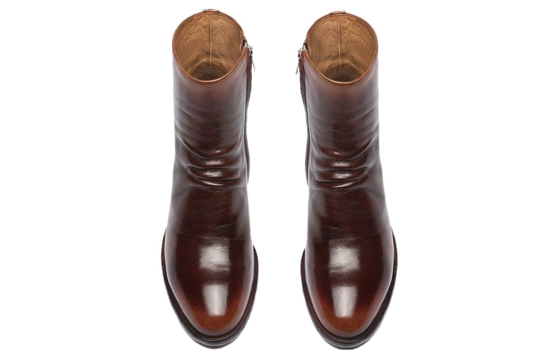 Lookbook (Women) Officine Creative Leather Zip Round-Toe Boot 'Burgundy Fashion' OCDDENN101IGN18TABO