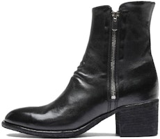 (Women) Officine Creative Leather Zippered Round Toe High Heel Ankle Boot 'Black' OCDDENN103IGNIS1000 (Women) Officine Creative Leather Zippered Round Toe High Heel Ankle Boot 'Black' OCDDENN103IGNIS1000