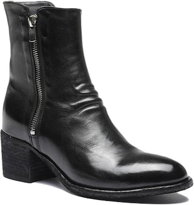 (Women) Officine Creative Leather Zippered Round Toe High Heel Ankle Boot 'Black' OCDDENN103IGNIS1000 Order (Women) Officine Creative Leather Zippered Round Toe High Heel Ankle Boot 'Black' OCDDENN103IGNIS1000