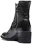 Shop (W) But Ankle Kulit Officine Creative Bertumit Tinggi Hujung Bulat Berzip 'Hitam' OCDDENN103IGNIS1000