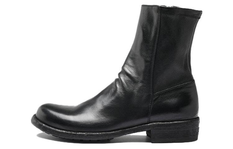 (W) Officine Creative Legrand 'Black Leather Casual Boot'