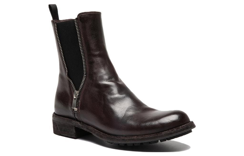 Order Officine Creative Legrand 皮革 文藝 短筒 切爾西靴 女款 酒紅色