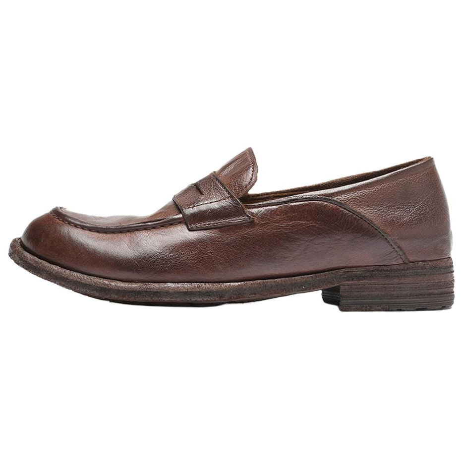 (Women) Officine Creative Lexikon Brown Leather Loafers Slip-On Women’s Flats. OCDLEXI140IGNIS2135