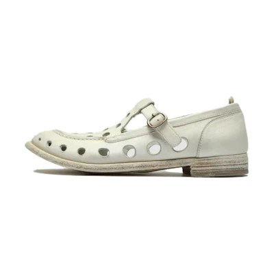 (W) Officine Creative Loafer 'White Leather Buckle'