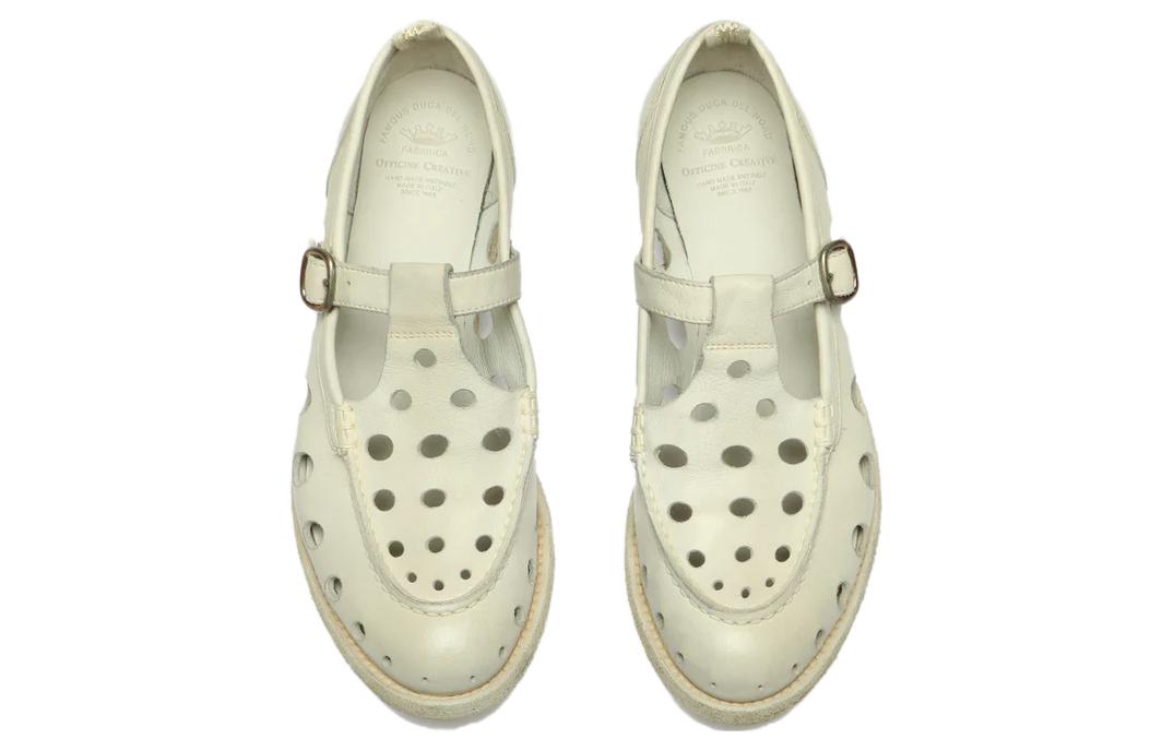 Shop (W) Officine Creative 白色皮革扣乐福鞋 OCDLEXI543IGB09H195