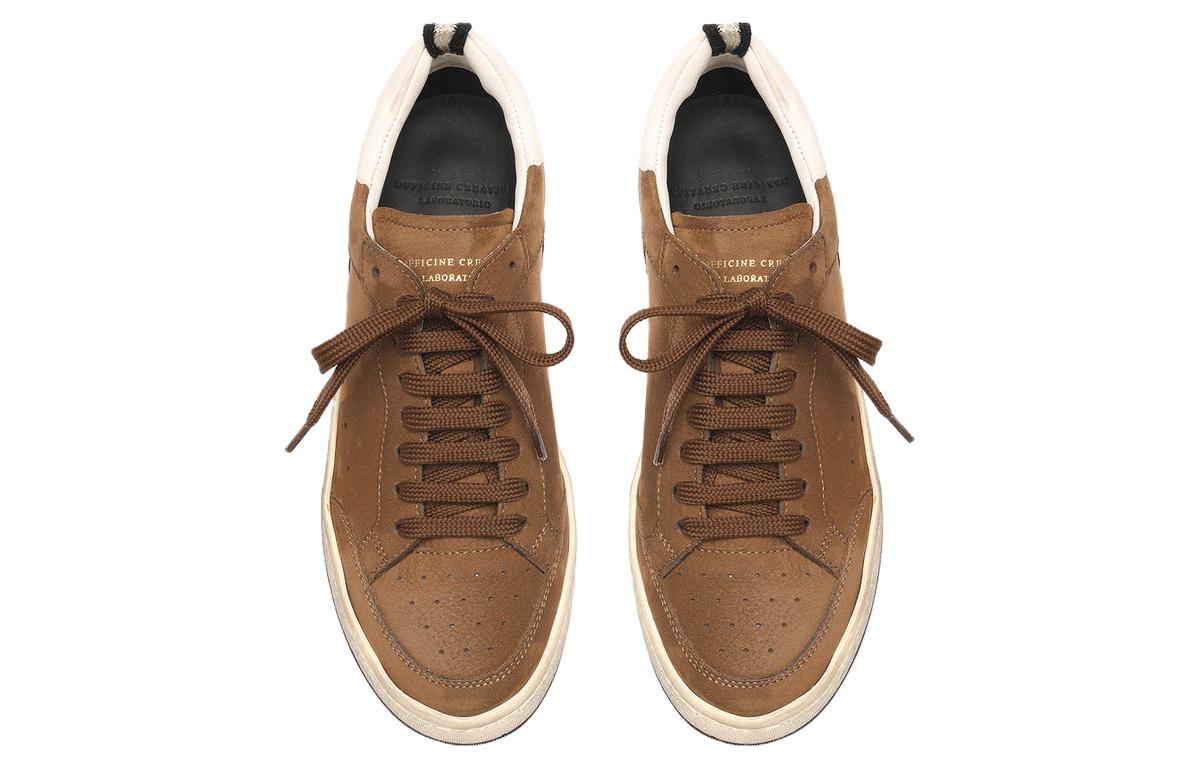 (W) Officine Creative Low Top Sneaker 'Brown White Suede' 圖 4