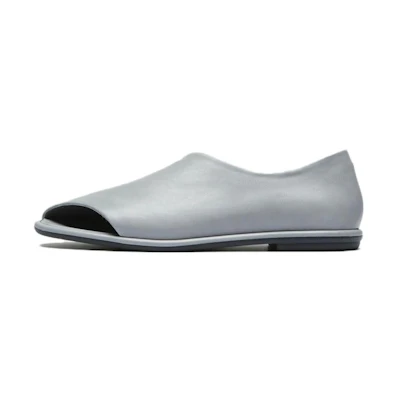 (W) Officine Creative Mavie 'Grey Open-Toe Slip-On'