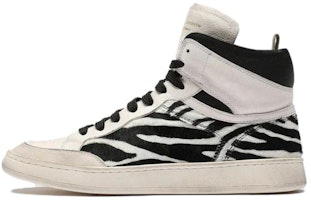 (Women) Officine Creative Mid-Top Leather Sneakers 'Black and White' OCDKAEE104OLI25B010 (Women) Officine Creative Mid-Top Leather Sneakers 'Black and White' OCDKAEE104OLI25B010