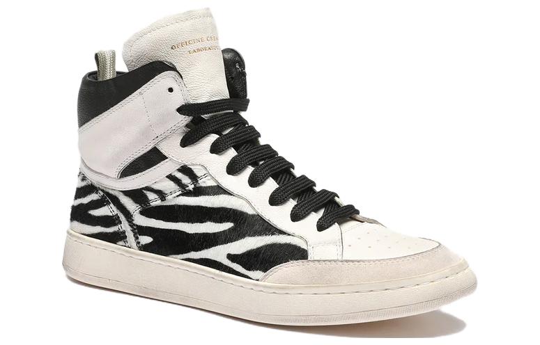 Order (W) Officine Creative 中帮黑白皮革运动鞋 OCDKAEE104OLI25B010