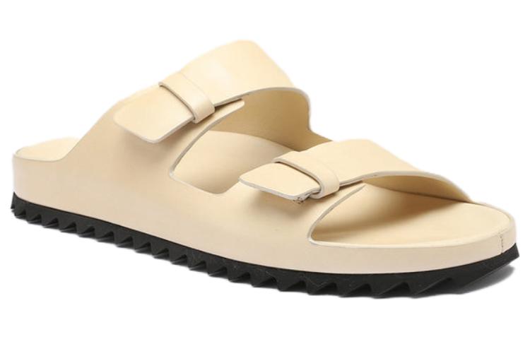 Lookbook 義大利製造 Officine Creative Pelagie 女款米白色簡約舒適皮革一字拖鞋