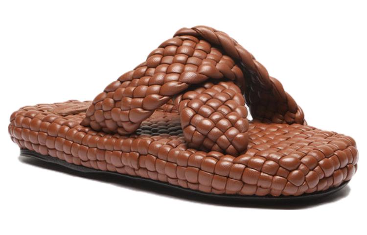 Order Officine Creative 皮革 百搭時尚 一字拖鞋 女款 棕色