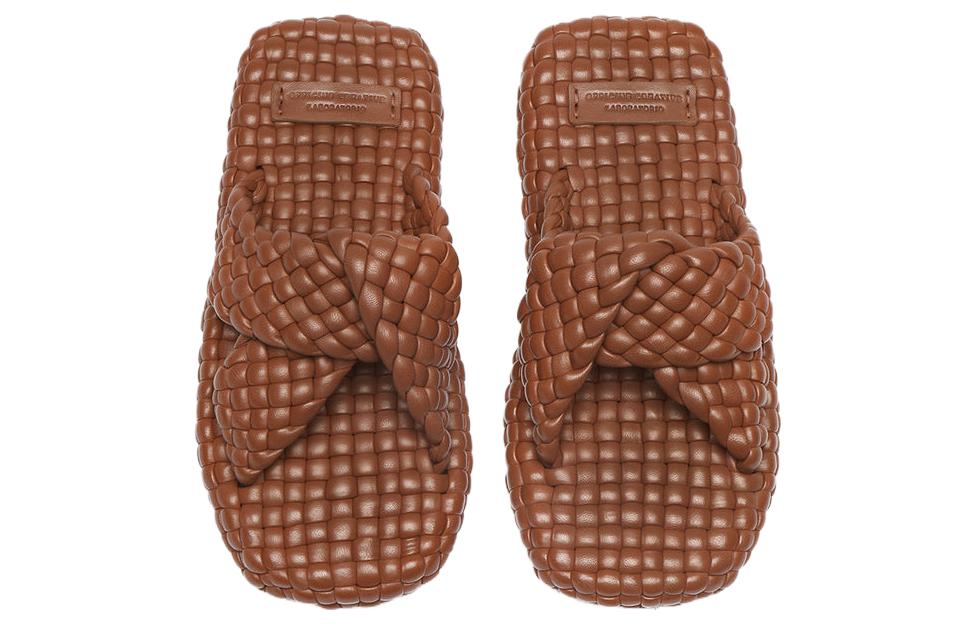 Lookbook Officine Creative 皮革 百搭時尚 一字拖鞋 女款 棕色