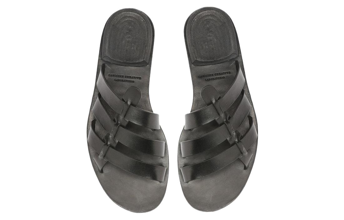 Shop (W) (女性用) オフィチーネ・クリエイティブ スリッポン 'ブラックレザー' OCDCONT101NAPPH1000