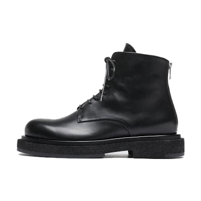 (W) Officine Creative Slip-On Round Toe Ankle Boot 'Black'