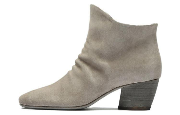 (Women) Officine Creative Suede Ankle Boot 'Simple Fashion 5.5cm Grey-Brown' OCDBETH006LIC23L231