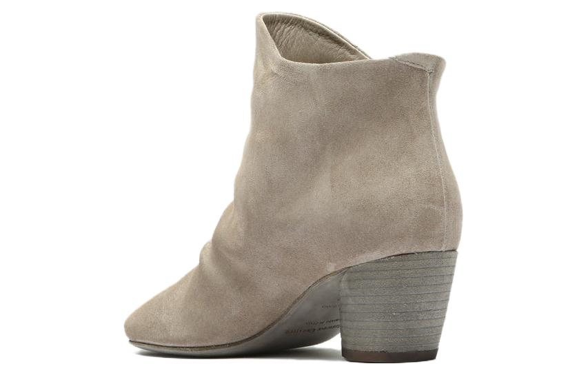 Lookbook Officine Creative 絨面 簡約時尚 短靴 5.5cm 女款 灰褐色