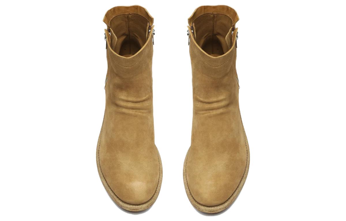 (W) Officine Creative Suede Fashion Round-Toe Ankle Boots 'Light Brown' 圖 4