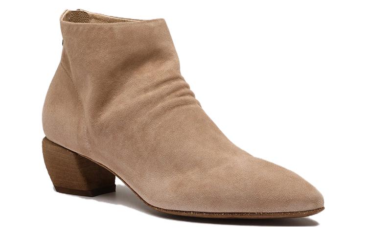 Order (Women) Officine Creative Zip Fashion Ankle Boots 'Brown Velvet' OCDSALL001OLI28ECRU