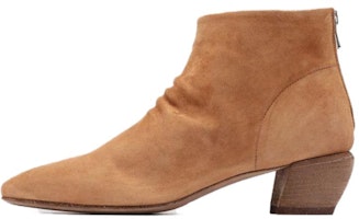 (Women) Officine Creative Zip Round-Toe Chunky Heel Ankle Boots 'Brown Suede' OCDSALL001OLI28L225 (Women) Officine Creative Zip Round-Toe Chunky Heel Ankle Boots 'Brown Suede' OCDSALL001OLI28L225