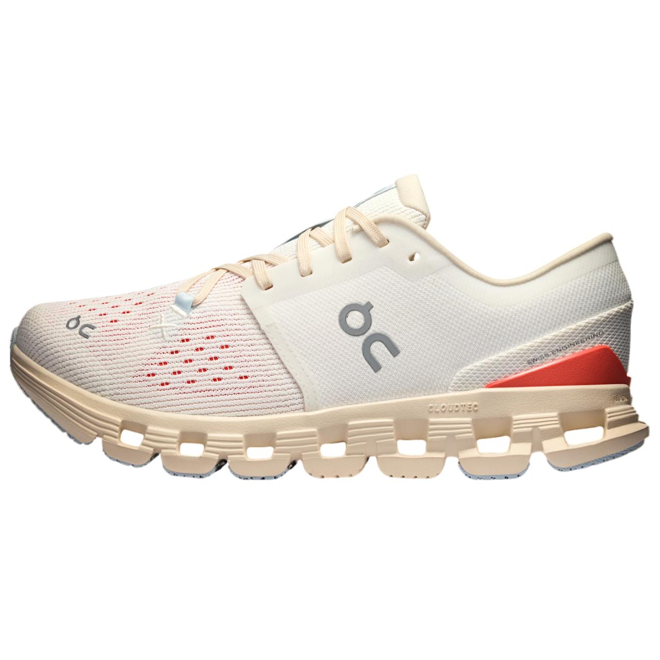 (Women) On Cloud X4 WMNS Ivory White Comfort City Running Shoes Casual Sneakers 3WE30073297