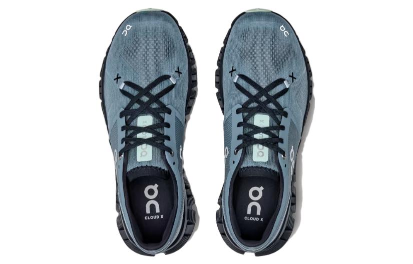 Shop 昂跑 Cloud X 3 舒適百搭 防滑耐磨 減震 低幫 跑步鞋 女款 藍白