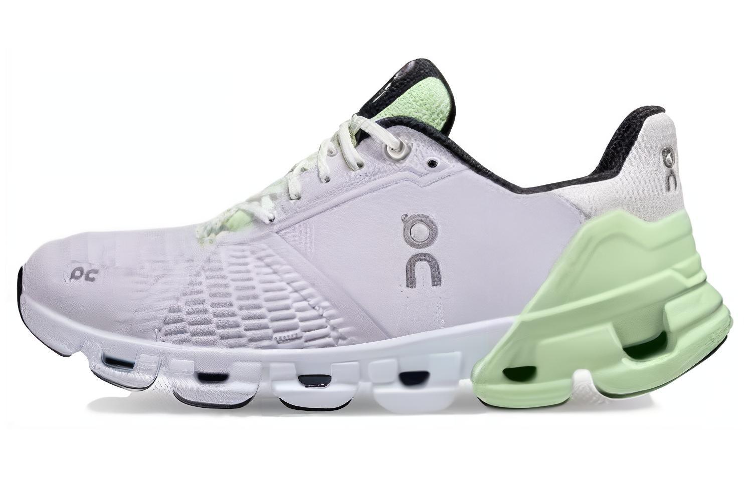 (Women) On Cloudflyer Running Shoes White Green - Comfortable, Breathable, Durable. 21.99031